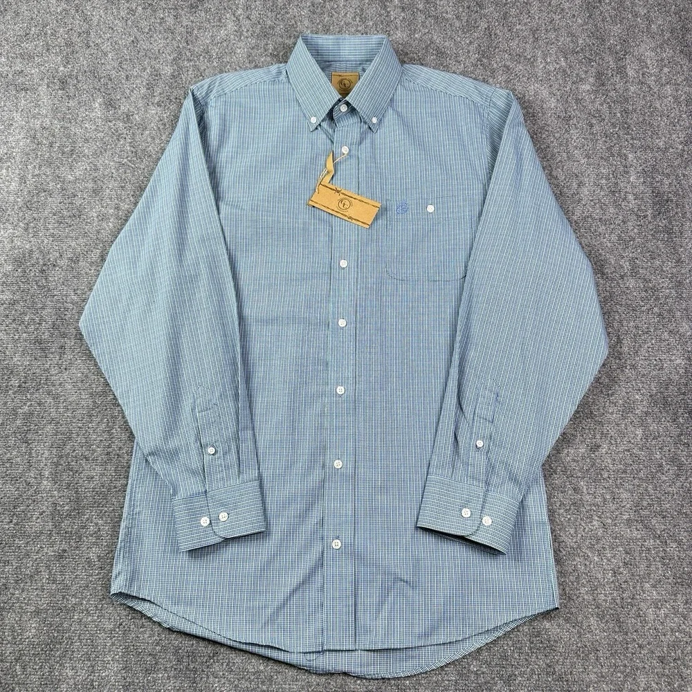 Gunnison Creek Mens Shirt L Tall Micro Check Button Down Long Sleeve NWT